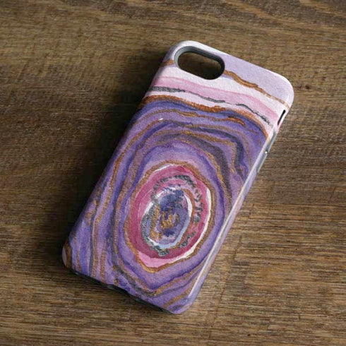 Lilac Watercolor Geode iPhone 8 Pro Case