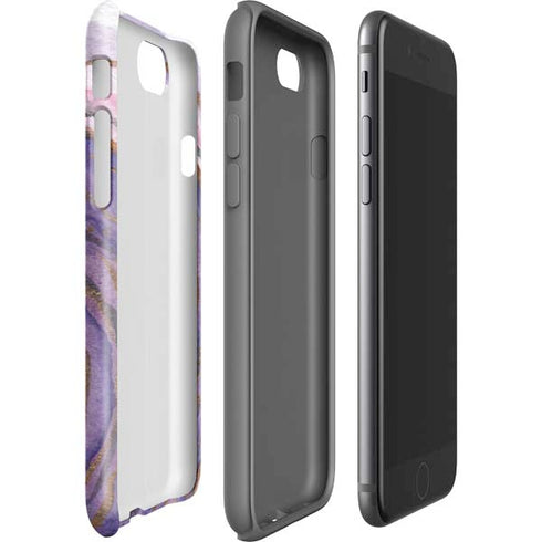 Lilac Watercolor Geode iPhone SE (2nd & 3rd Gen) Pro Case