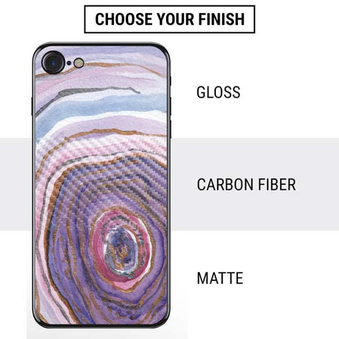 Lilac Watercolor Geode iPhone SE (2nd & 3rd Gen) Skin