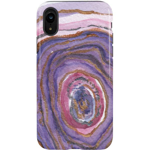 Lilac Watercolor Geode iPhone XR Pro Case