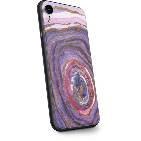 Lilac Watercolor Geode iPhone XR Skin