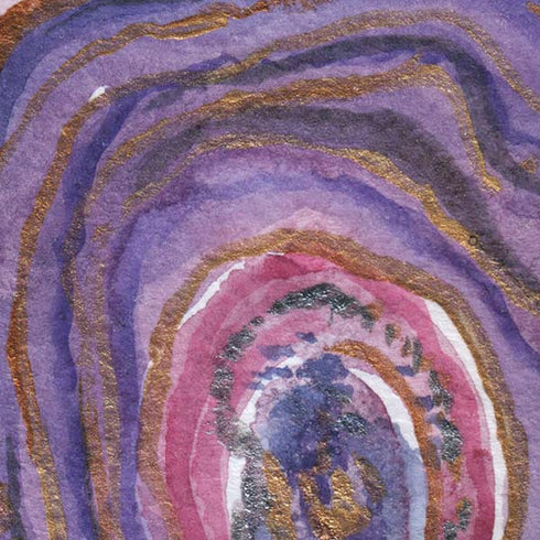 Lilac Watercolor Geode iPhone XR Skin