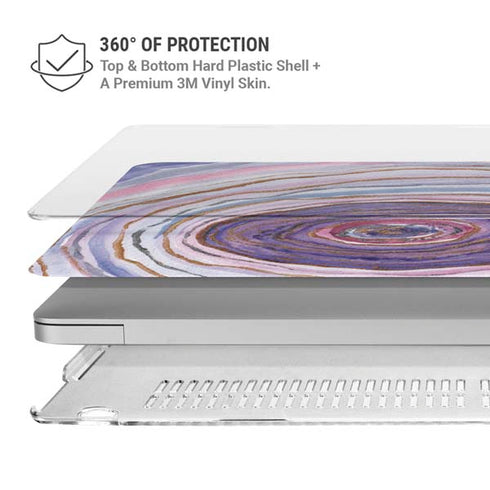 Lilac Watercolor Geode MacBook Air 15in (2023-2025) Case plus Skin