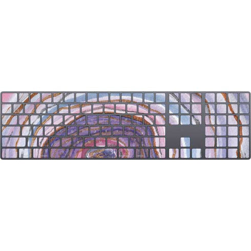 Lilac Watercolor Geode Magic Keyboard with Numeric Keypad Skin