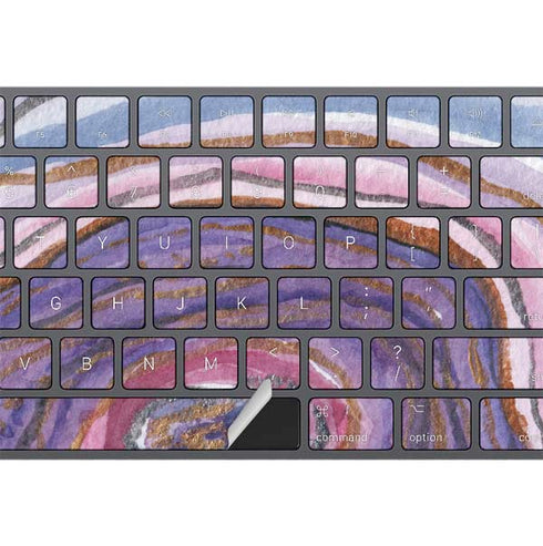 Lilac Watercolor Geode Magic Keyboard with Numeric Keypad Skin