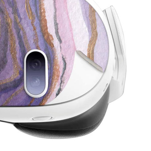 Lilac Watercolor Geode Meta Quest 3 Skin