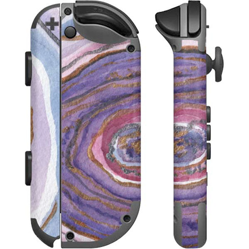 Lilac Watercolor Geode Nintendo Joy-Con (L/R) Controller Skin