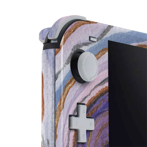 Lilac Watercolor Geode Nintendo Switch Lite Skin