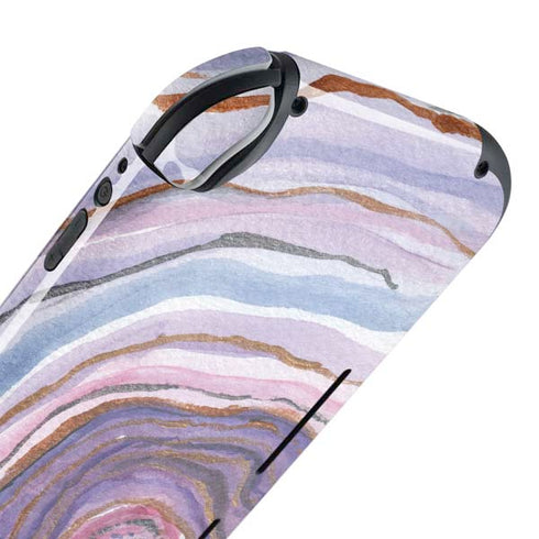 Lilac Watercolor Geode Nintendo Switch Lite Skin