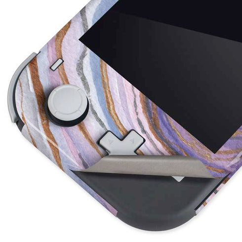Lilac Watercolor Geode Nintendo Switch Lite Skin