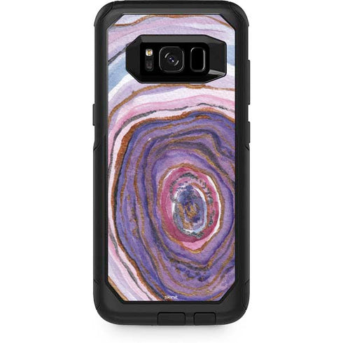 Lilac Watercolor Geode Otterbox Commuter Galaxy Skin