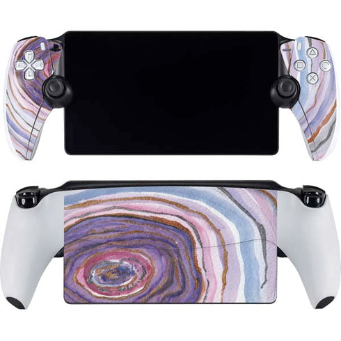 Lilac Watercolor Geode PlayStation Portal Remote Player Skin