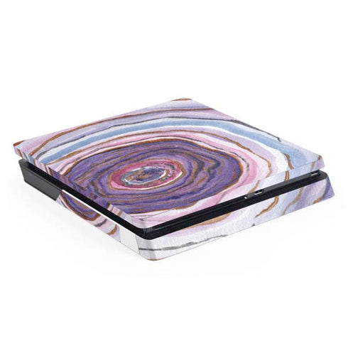 Lilac Watercolor Geode PS4 Slim Skin
