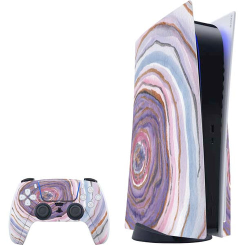 Lilac Watercolor Geode PS5 Bundle Skin