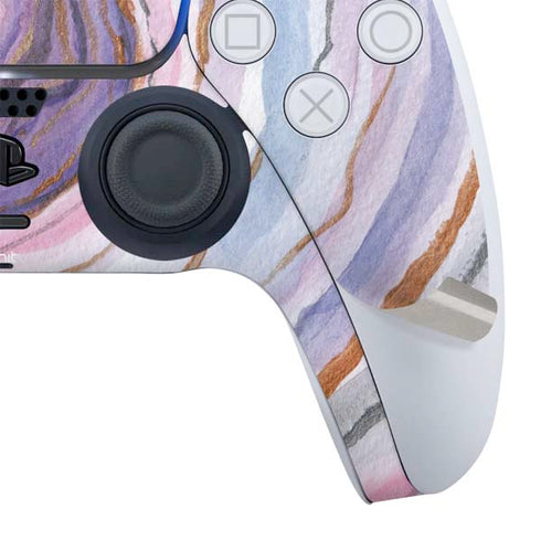 Lilac Watercolor Geode PS5 Slim Digital Edition Bundle Skin