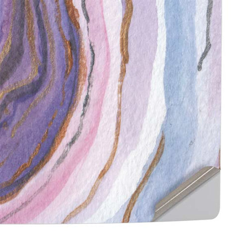 Lilac Watercolor Geode PS5 Slim Digital Edition Console Skin