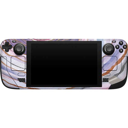 Lilac Watercolor Geode Steam Deck Handheld Gaming Computer Skin