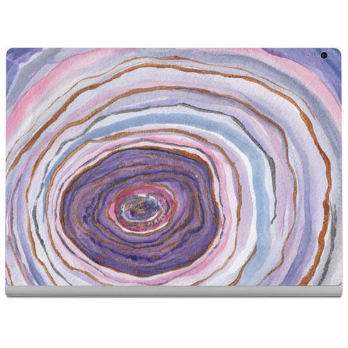 Lilac Watercolor Geode Surface Book 2 13.5in Skin