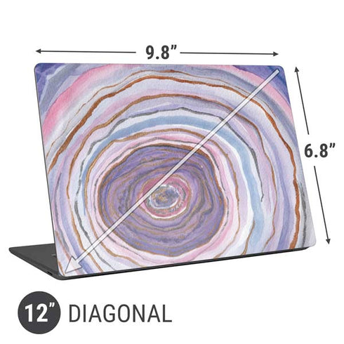 Lilac Watercolor Geode Universal Laptop 12in (9.8 x 6.8in) Skin