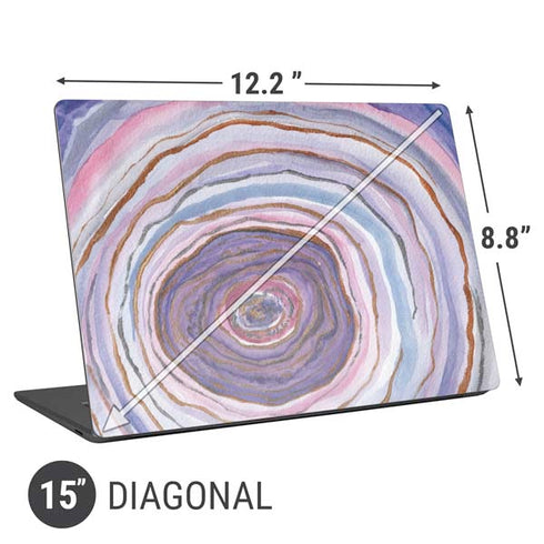 Lilac Watercolor Geode Universal Laptop 15in (12.2 x 8.8in) Skin