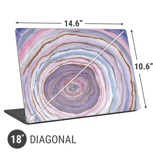 Lilac Watercolor Geode Universal Laptop 18in (14.6 x 10.6in) Skin