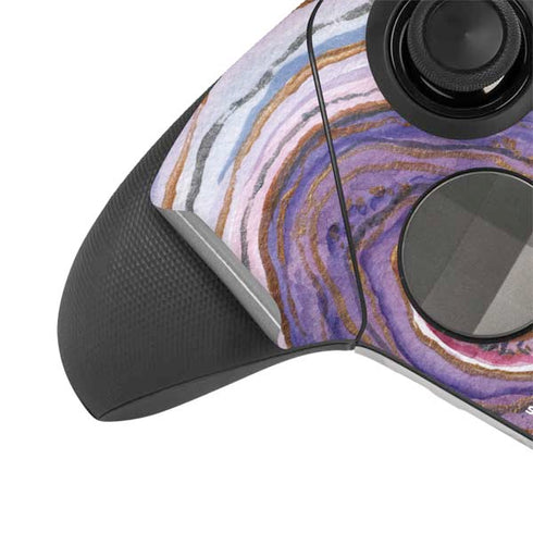 Lilac Watercolor Geode Xbox Elite Wireless Controller Series 2 Skin