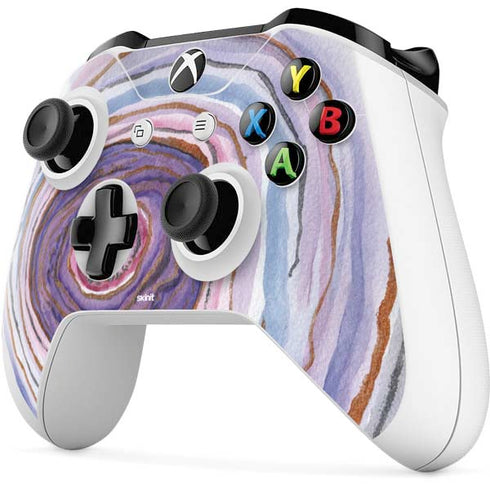 Lilac Watercolor Geode Xbox One S All-Digital Edition Bundle Skin