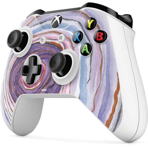 Lilac Watercolor Geode Xbox One S Controller Skin
