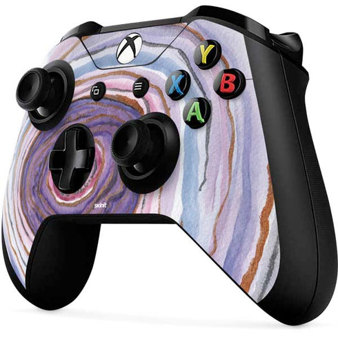 Lilac Watercolor Geode Xbox One X Controller Skin