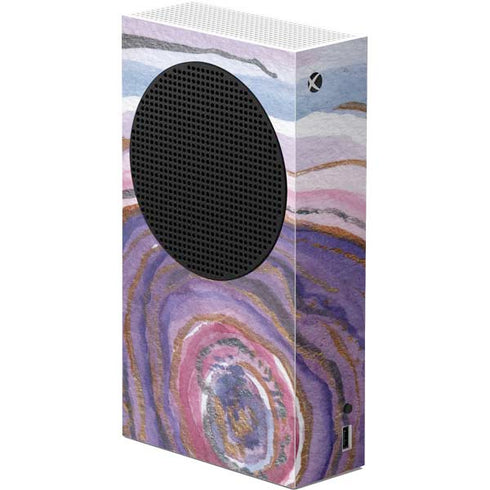 Lilac Watercolor Geode Xbox Series S Console Skin