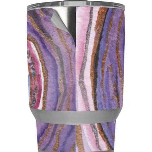 Lilac Watercolor Geode Yeti 20oz Tumbler Skin