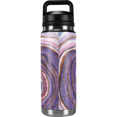 Lilac Watercolor Geode YETI Rambler 26oz Bottle Skin