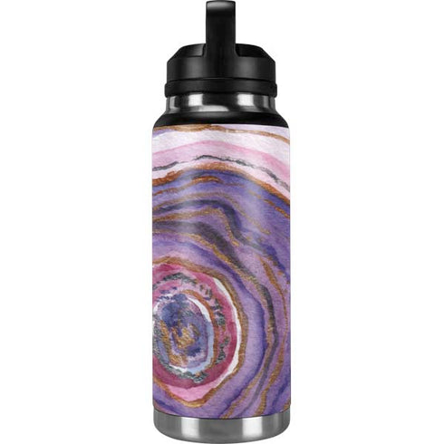 Lilac Watercolor Geode YETI Rambler 36oz Bottle Skin