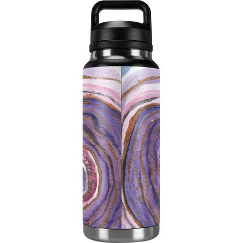Lilac Watercolor Geode YETI Rambler 36oz Bottle Skin