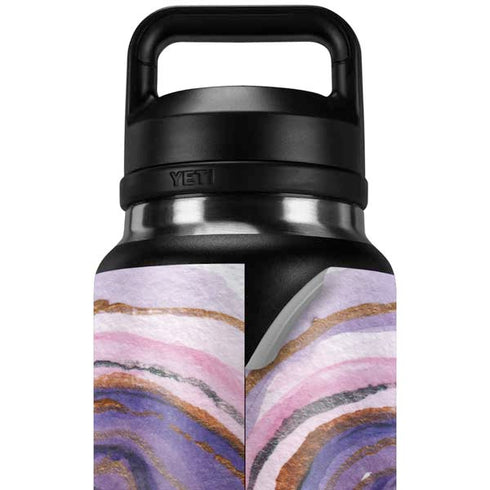 Lilac Watercolor Geode YETI Rambler 36oz Bottle Skin