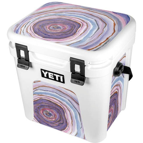 Lilac Watercolor Geode YETI Roadie 24 Hard Cooler Skin
