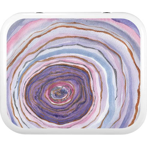 Lilac Watercolor Geode YETI Roadie 24 Hard Cooler Skin