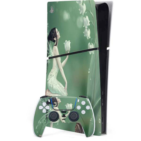 Lily of the Valley by Rachel Anderson PS5 Slim Digital Edition Console Skin