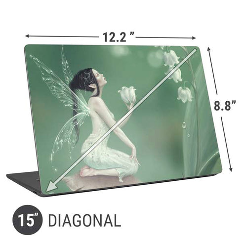 Rachel Anderson Lily of the Valley Universal Laptop 15in (12.2 x 8.8in) Skin