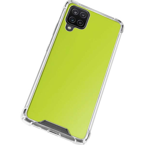 Lime Solid Galaxy A12 Clear Case