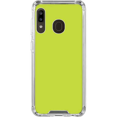 Lime Solid Galaxy A30 Clear Case