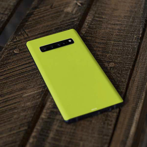 Lime Solid Galaxy S10 Skin