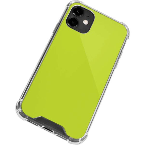 Lime Solid iPhone 12 Clear Case