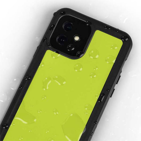 Lime Solid iPhone 12 Mini Waterproof Case