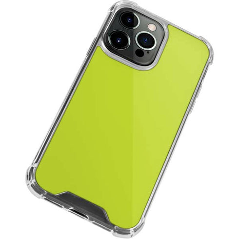 Lime Solid iPhone 14 Pro Clear Case