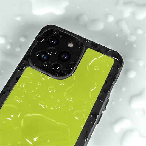 Lime Solid iPhone 14 Pro Max Waterproof Case