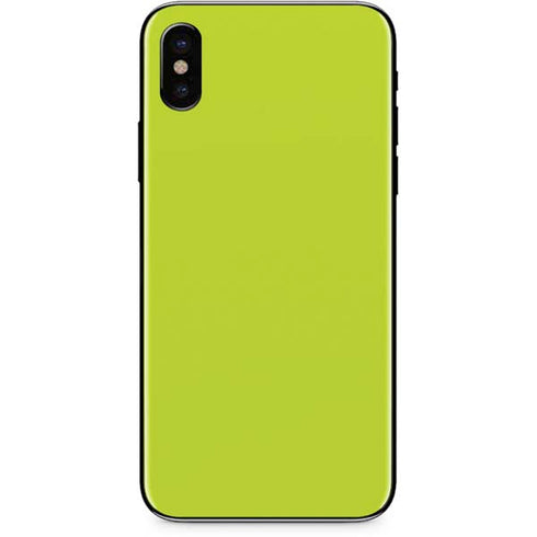 Lime Solid iPhone XS Skin