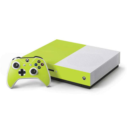 Lime Solid Xbox One S Console and Controller Bundle Skin