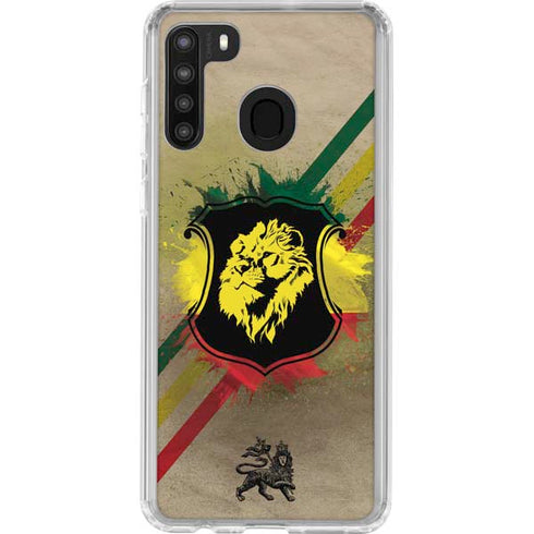 Lion of Judah Shield Galaxy A21 Clear Case