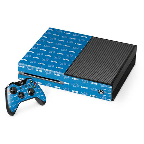 NFL Detroit Lions Blitz Series Xbox One Console and Controller Bundle Skin